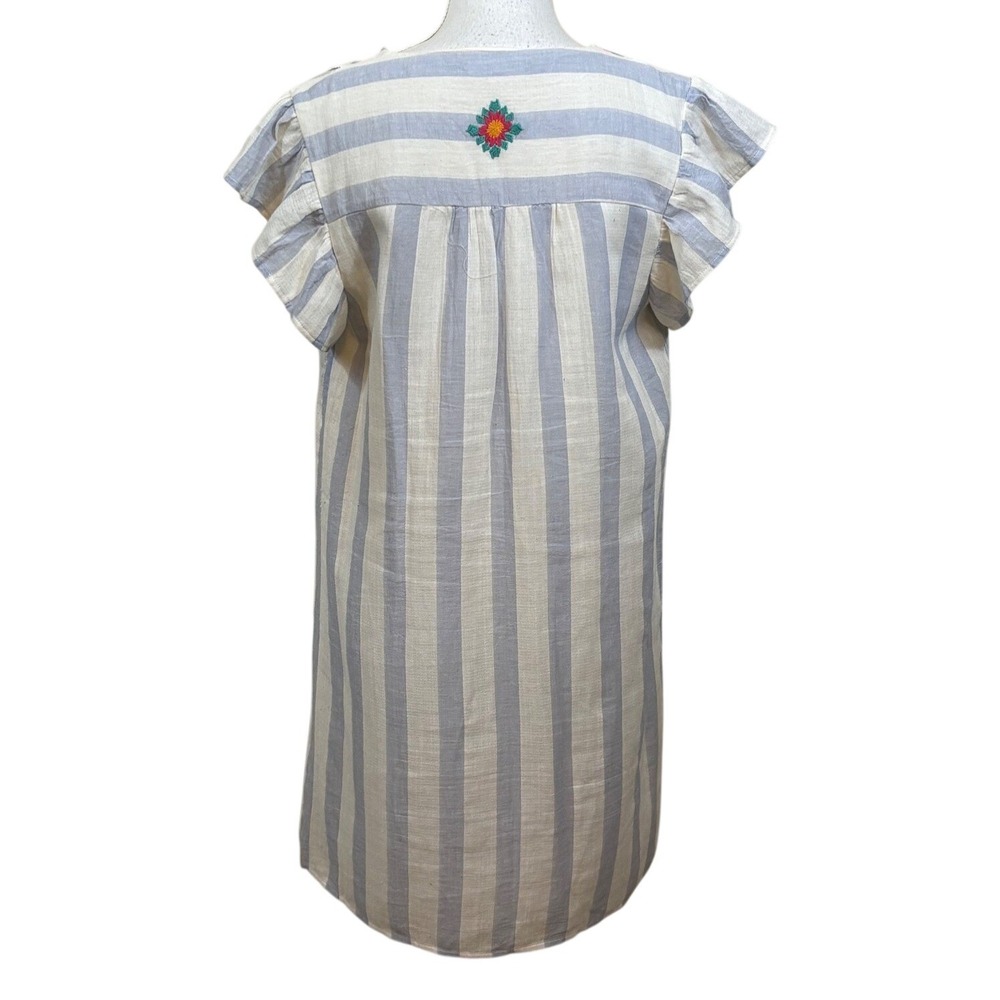 THML Embroidered Striped Tunic Dress, boho, peasant, Mexican, embroidered - Picture 3 of 6